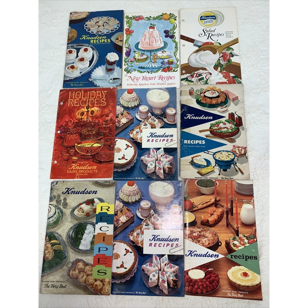 Vintage Knudsen Dairy Products Recipe Books (9) Holiday 1950's -60's